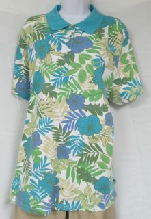 Carolyn Taylor Floral Polo Shirt Size 1X 2X 3X