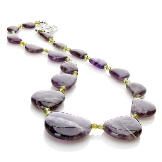 Jay King Amethyst and Peridot Sterling Silver 18 1/4 Necklace