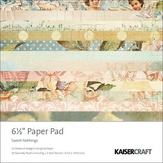 Kaisercraft Sweet Nothings Paper Pad 6 1/2 x 6 1/2   40 Sheets