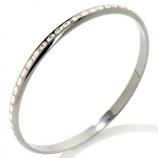 Michael Anthony Jewelry® Sterling Silver Diamond Cut Bangle Bracelet