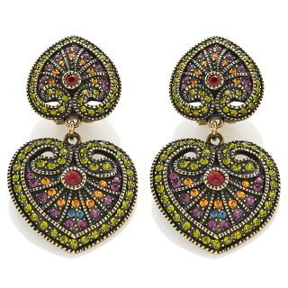Heidi Daus Distinguished Opulence Crystal Accented Drop Earrings at