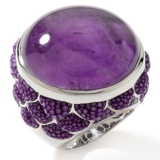 Chi by Falchi 45.56ct Amethyst and Purple Stingray Sterling Silver