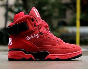 2012 Red Patrick Ewing Suede Sneakers