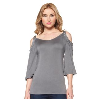  hot in hollywood cold shoulder beaded tee rating 57 $ 10 00 s h