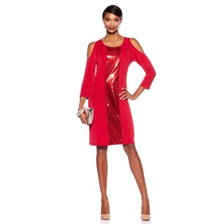  cold shoulder dress with sequin panel rating 9 $ 59 90 or 2 flexpays