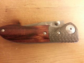 Benchmade 690 Carbon Fiber Wood 154CM Knife Discontinued