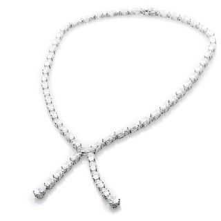 Jean Dousset Absolute 50.16ct Round and Oval Y Drop 18 Necklace