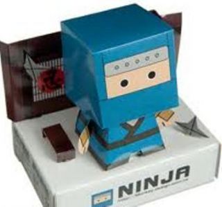 Papercraft Ninja Solar DIY Bobblehead Executive Toy