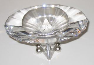 swarovski crystal caviar euclid bowl mib coa