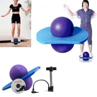  Balance Pogo Jumping Exercise Space Ball Toy Purple Ball Blue Board