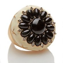 bellezza zaira black onyx amethyst bronze drop earrings $ 64 95