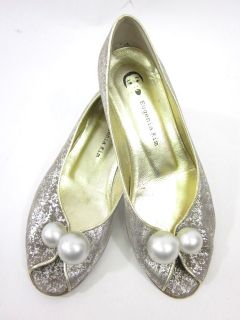 Eugenia Kim Metallic Silver Suede Pumps Shoes Sz 36 6