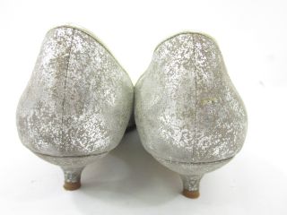Eugenia Kim Metallic Silver Suede Pumps Shoes Sz 36 6