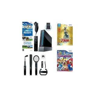 Nintendo Wii 4 Game Great Fun System Bundle with 6 in 1 Sports