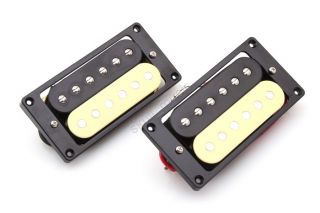 of 2 Zebra Faced Humbucker Double Coil Electric Guitar Pickups
