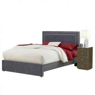Hillsdale Furniture Amber Fabric Bed, Queen   Pewter