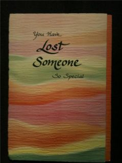 Blue Mountain Art Card  Sympathy Loss Someone Special Hand Made