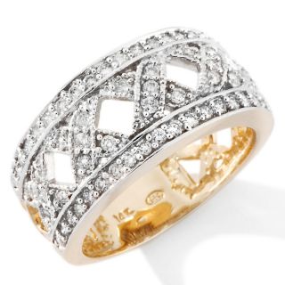 Jewelry Rings Gemstone .75ct Diamond 14K Gold Pavé Kisses Band