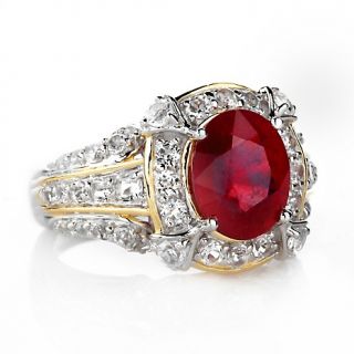 Jewelry Rings Gemstone Victoria Wieck Ruby and White Topaz 2 Tone