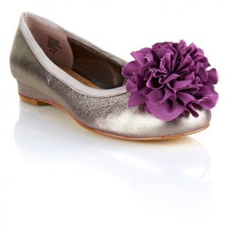 High Heel Power by Dr. Taryn Rose Leather Flower Ballet Flat