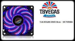 Enermax 80mm x 80mm x 25mm UCTVD8A T B Vegas Duo Blue Red Combo LED