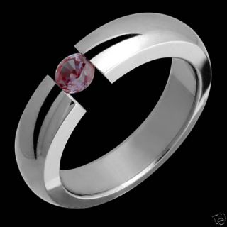 Titanium Rings Wedding Band Alexandrite Promise Ring