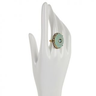 treasures of india chalcedony and gemstone vermeil ring d