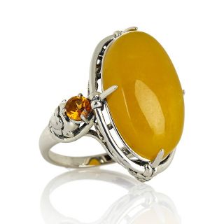 Jewelry Rings Gemstone Jade of Yesteryear Yellow Jade and Citrine