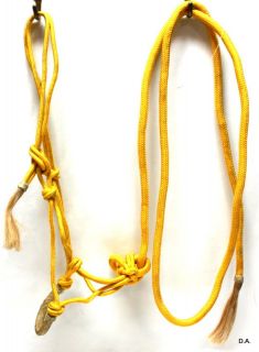 Deluxe Gold Nylon Cowboy Rope Halter & Lead Horse Tack