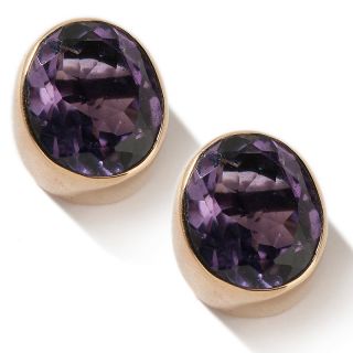 Nicky Butler Oval Gemstone Bronze Stud Earrings