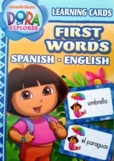 Dora Spanish English First Words Learning Flash Cards
