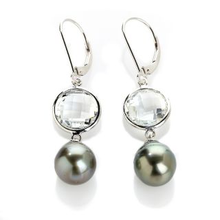 Designs by Turia 9 10mm Cultured Tahitian Pearl and White Topaz