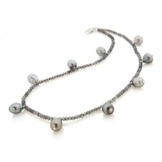 Designs by Turia Cultured Tahitian Pearl and Labradorite Sterling