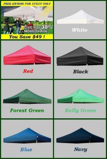New EZ Pop Up Replacement Instant Canopy Gazebo Tent Top Cover Choose