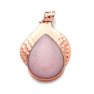 Jewelry Pendants Gemstone Jay King Pear Shaped Pink Opal Copper