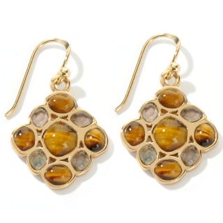  tiger s eye and smoky quartz bronze earrings rating 4 $ 19 96 s h