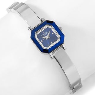 100 415 caravelle bulova ladies blue dial semi bangle bracelet watch