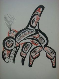 Bill Reid Killer Whale Skanna Print Vintage Art Haida