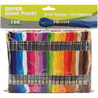 Iris Craft Thread Super Giant Pack of 100% Cotton Thread   150 Skeins