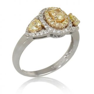 Jewelry Rings Gemstone Rarities 1.01ct Diamond 18K Gold 2 Tone