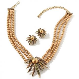 967 105 heidi daus heidi daus sublime star 3 row necklace and earrings