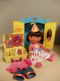   Explorer Doll Clothes Wardrobe Picnic Basket Armoire Hangers Food 15
