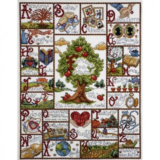 108 7876 counted cross stitch sampler kit families are forever