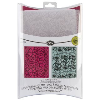 113 3899 sizzix sizzix textured impressions embossing folders 2 pack