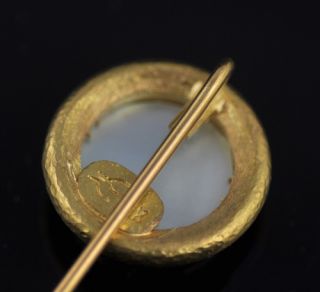Elizabeth Locke Intaglio 18K Venetian Glass Stick Pin