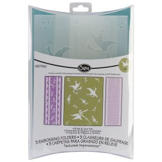 113 3896 sizzix textured impressions embossing folders 3 pack birds