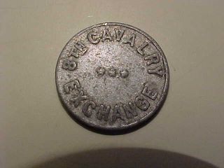  Old Military Trade Token 8th Cavalry Exchange