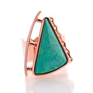 Mine Finds by Jay King Anhui Turquoise Triangular Copper Ring