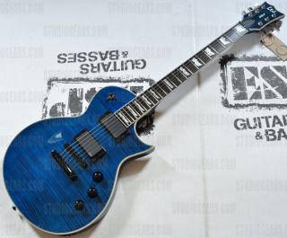 ESP LTD Deluxe EC 1000 STB See Thru Blue Electric Guitar. EC 1000STB