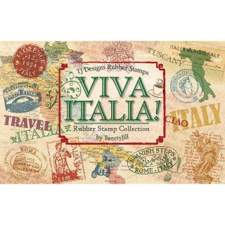 110 9954 tj designs rubber stamp set viva italia rating be the first